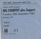 big country tour 1982
